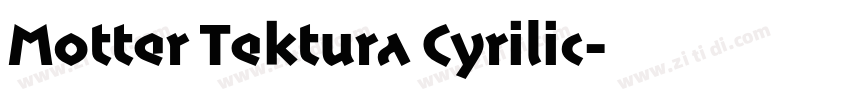 Motter Tektura Cyrilic字体转换